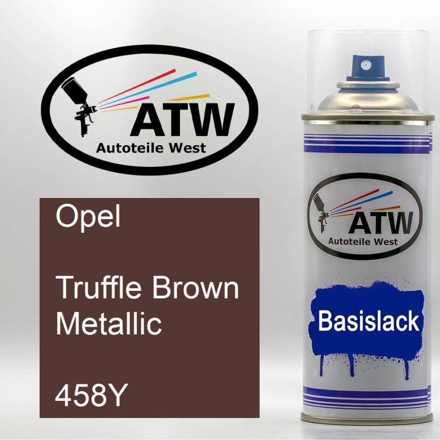 Opel, Truffle Brown Metallic, 458Y: 400ml Sprühdose, von ATW Autoteile West.